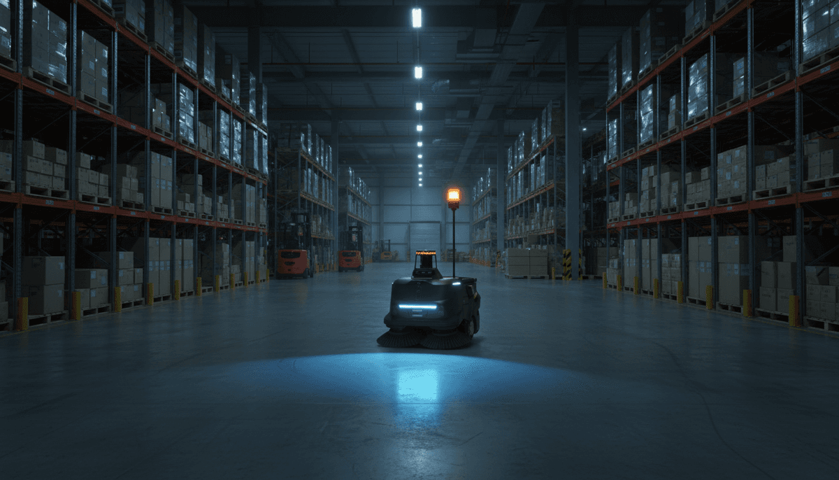 Reinigungsroboter für Lagerhallen