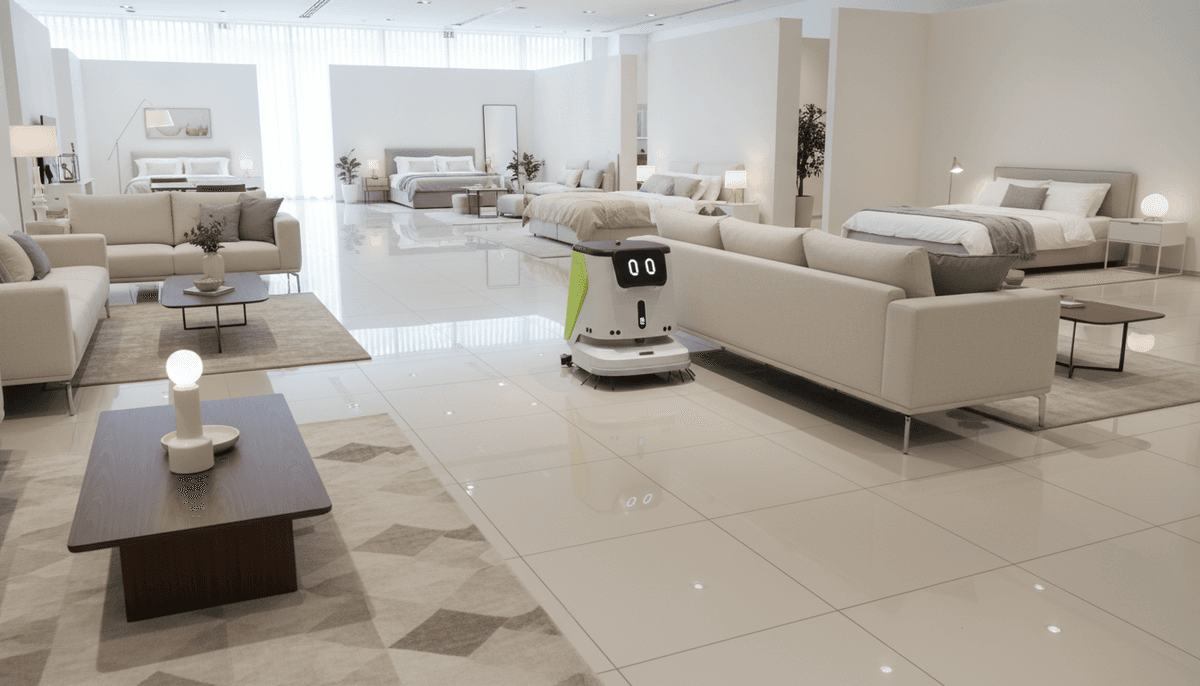 Reinigungsroboter für Möbelhäuser