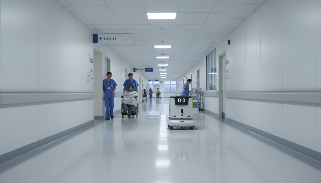 Reinigungsroboter im Krankenhaus