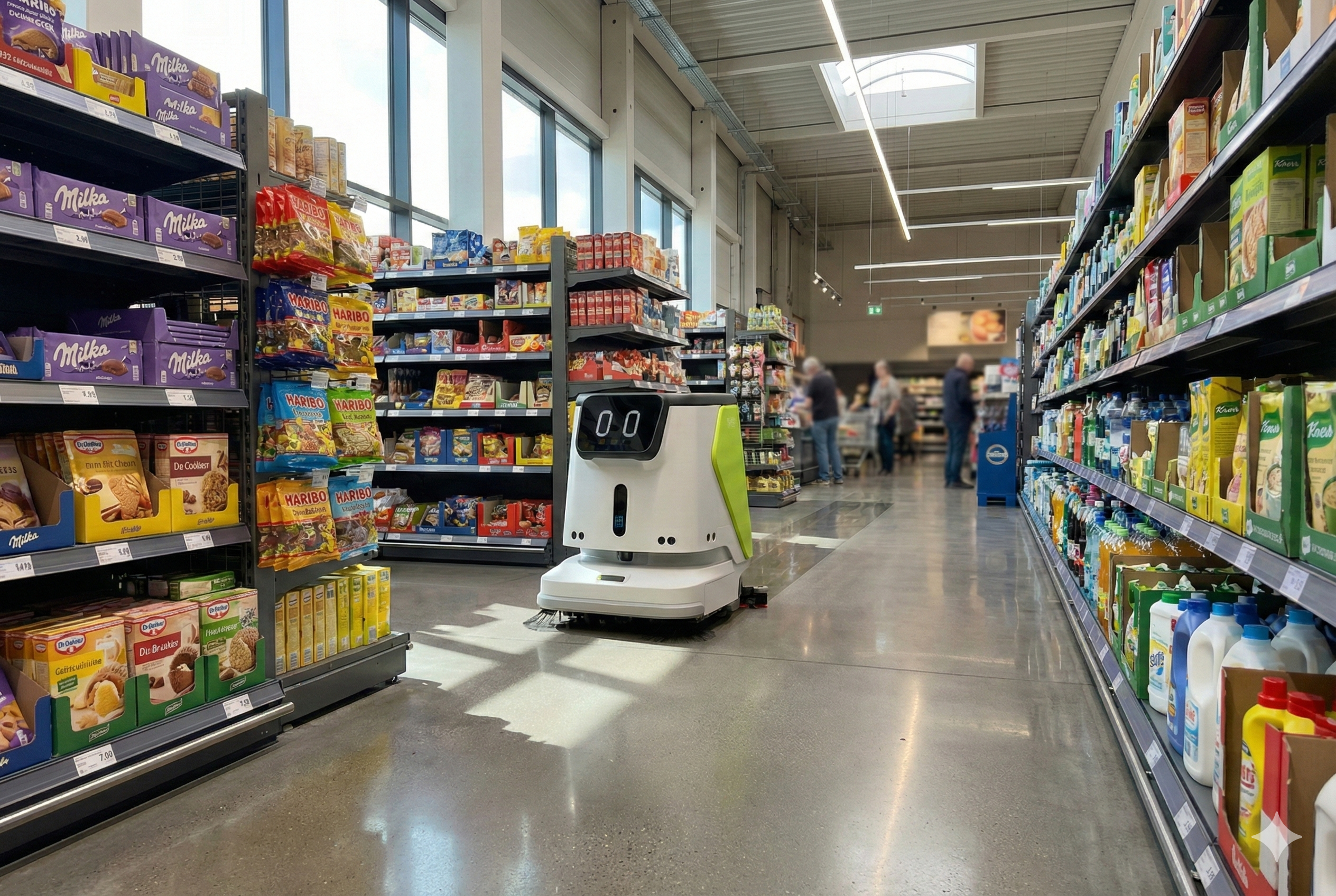 Reinigungsroboter bei der Arbeit