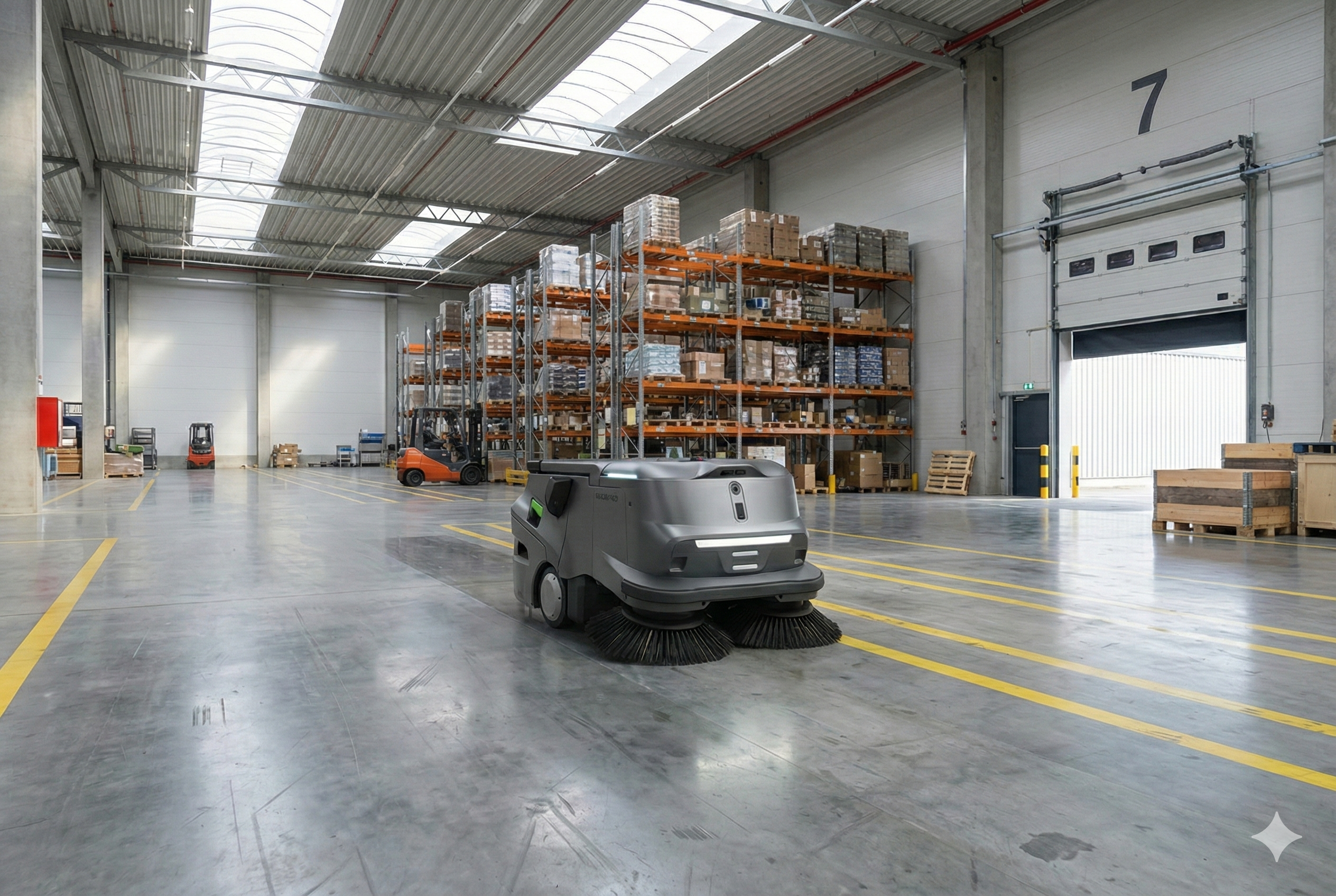 Reinigungsroboter in der Logistik